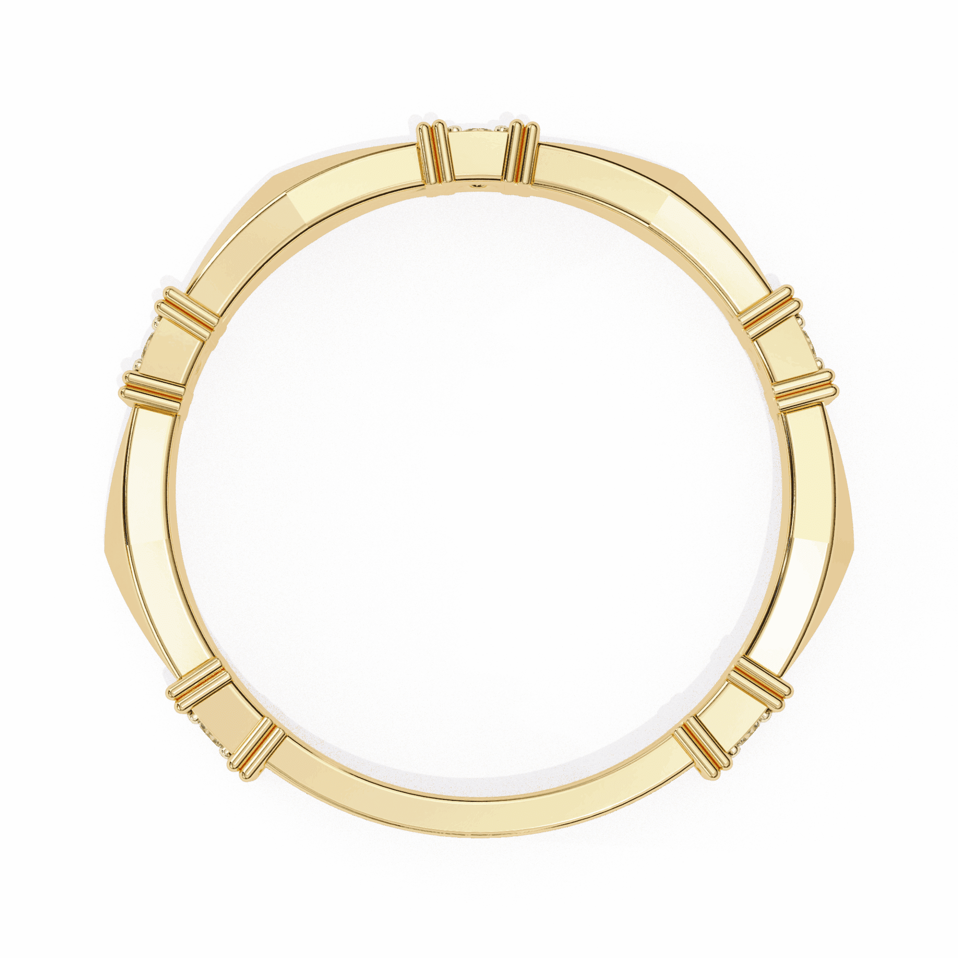 0.1 Carat Round Minimal Band in Moissanite | House of Estara