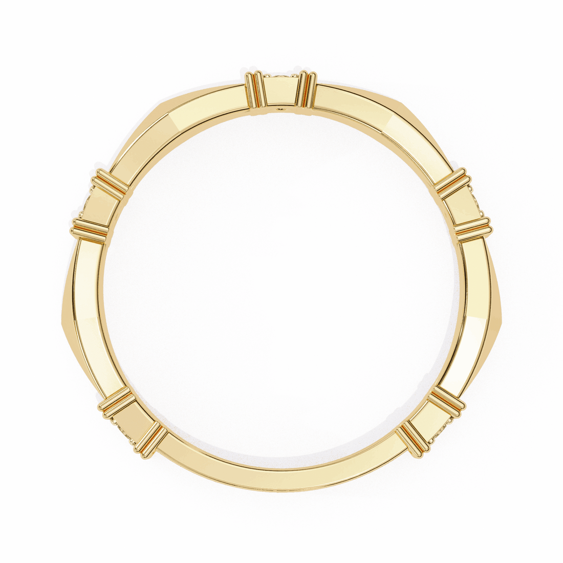 0.1 Carat Round Minimal Band in Moissanite | House of Estara