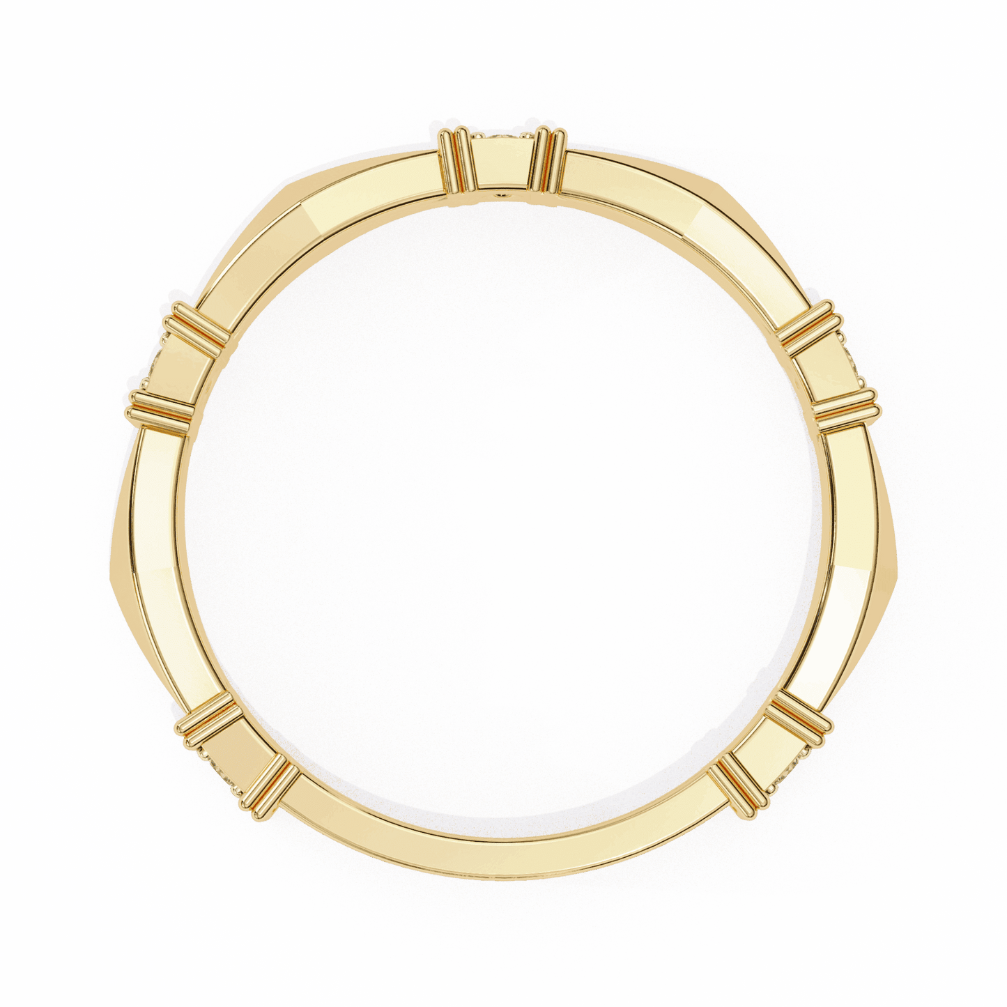 0.1 Carat Round Minimal Band in Moissanite | House of Estara