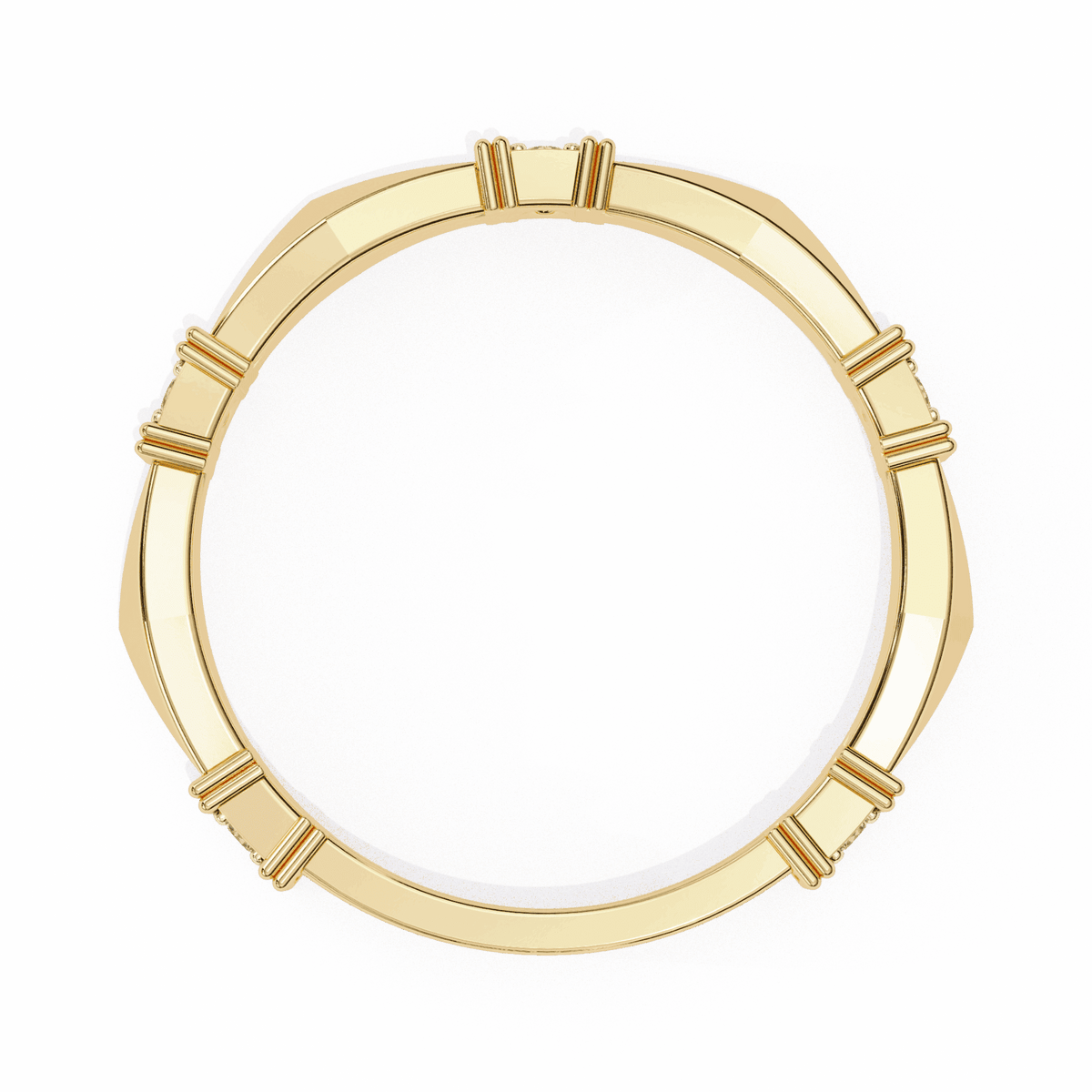 0.1 Carat Round Minimal Band in Moissanite | House of Estara
