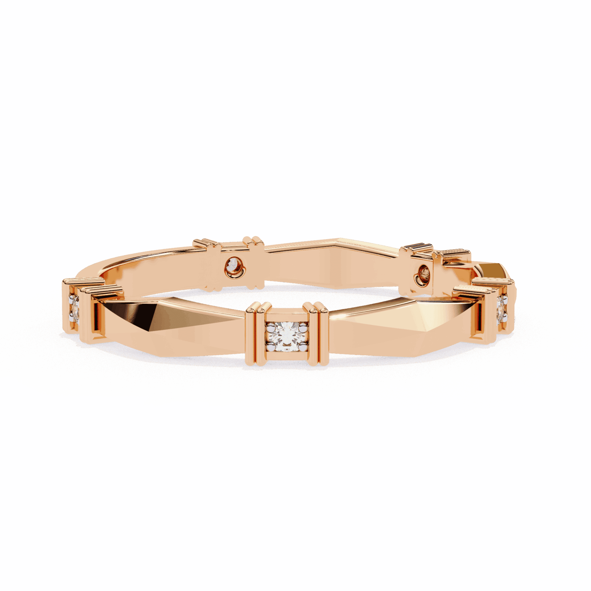 0.1 Carat Round Minimal Band in Moissanite | House of Estara