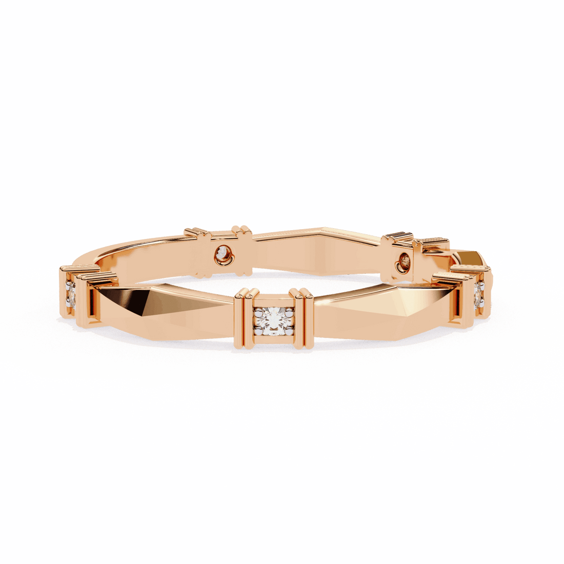 0.1 Carat Round Minimal Band in Moissanite | House of Estara