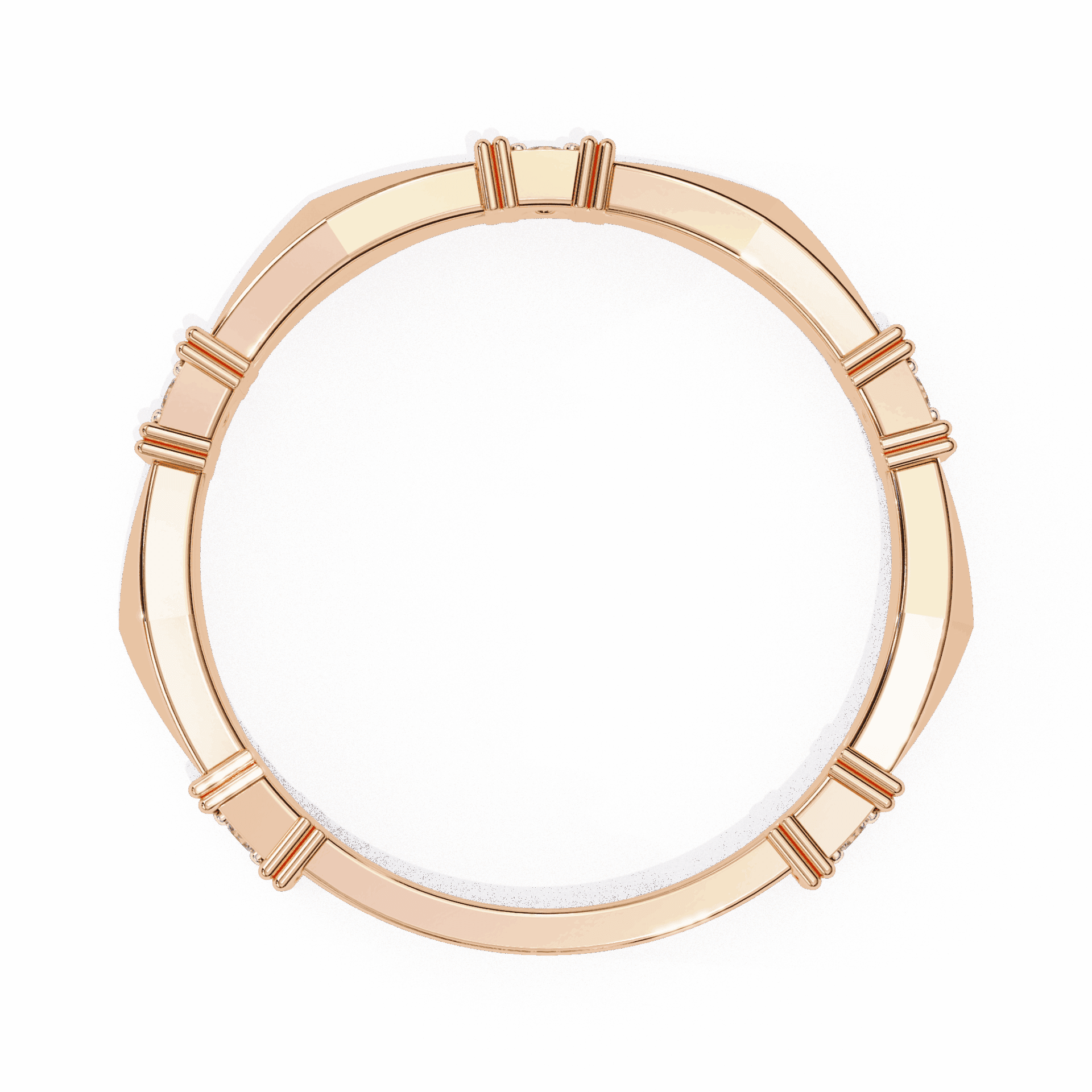 0.1 Carat Round Minimal Band in Moissanite | House of Estara