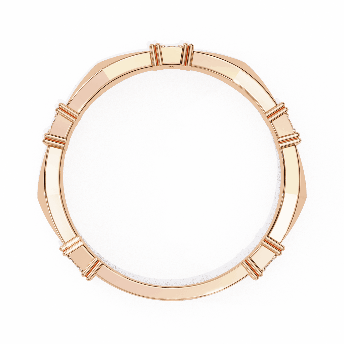0.1 Carat Round Minimal Band in Moissanite | House of Estara