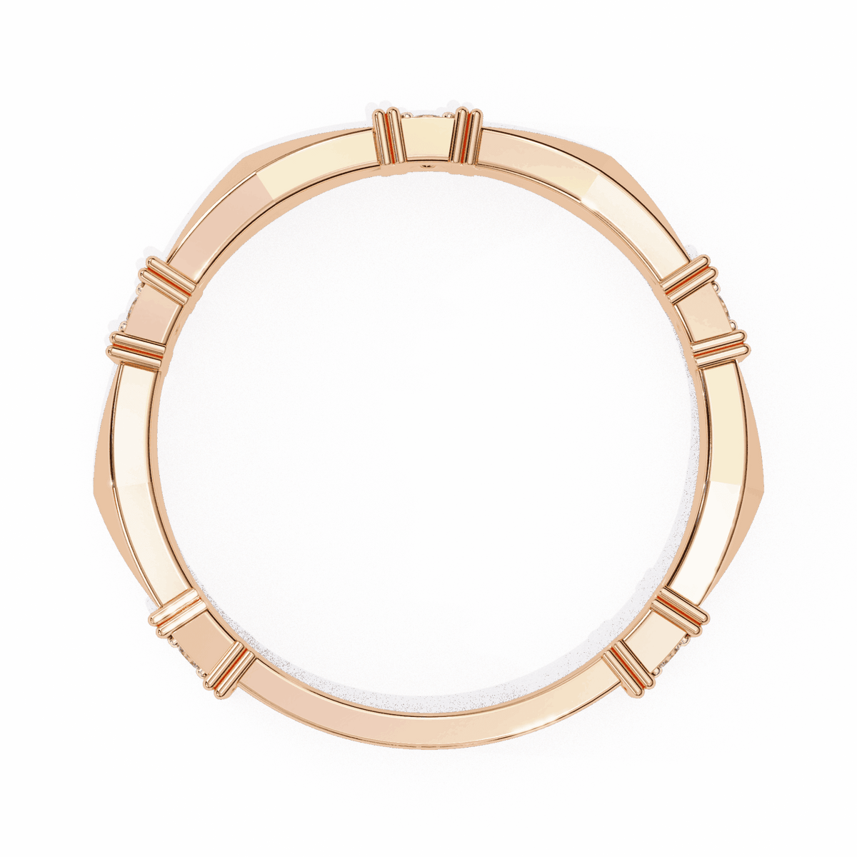 0.1 Carat Round Minimal Band in Moissanite | House of Estara