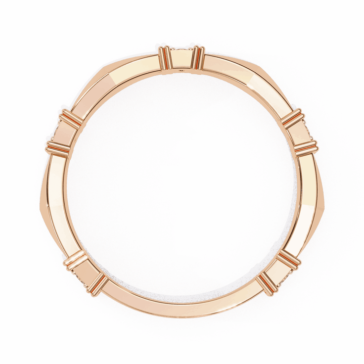 0.1 Carat Round Minimal Band in Moissanite | House of Estara