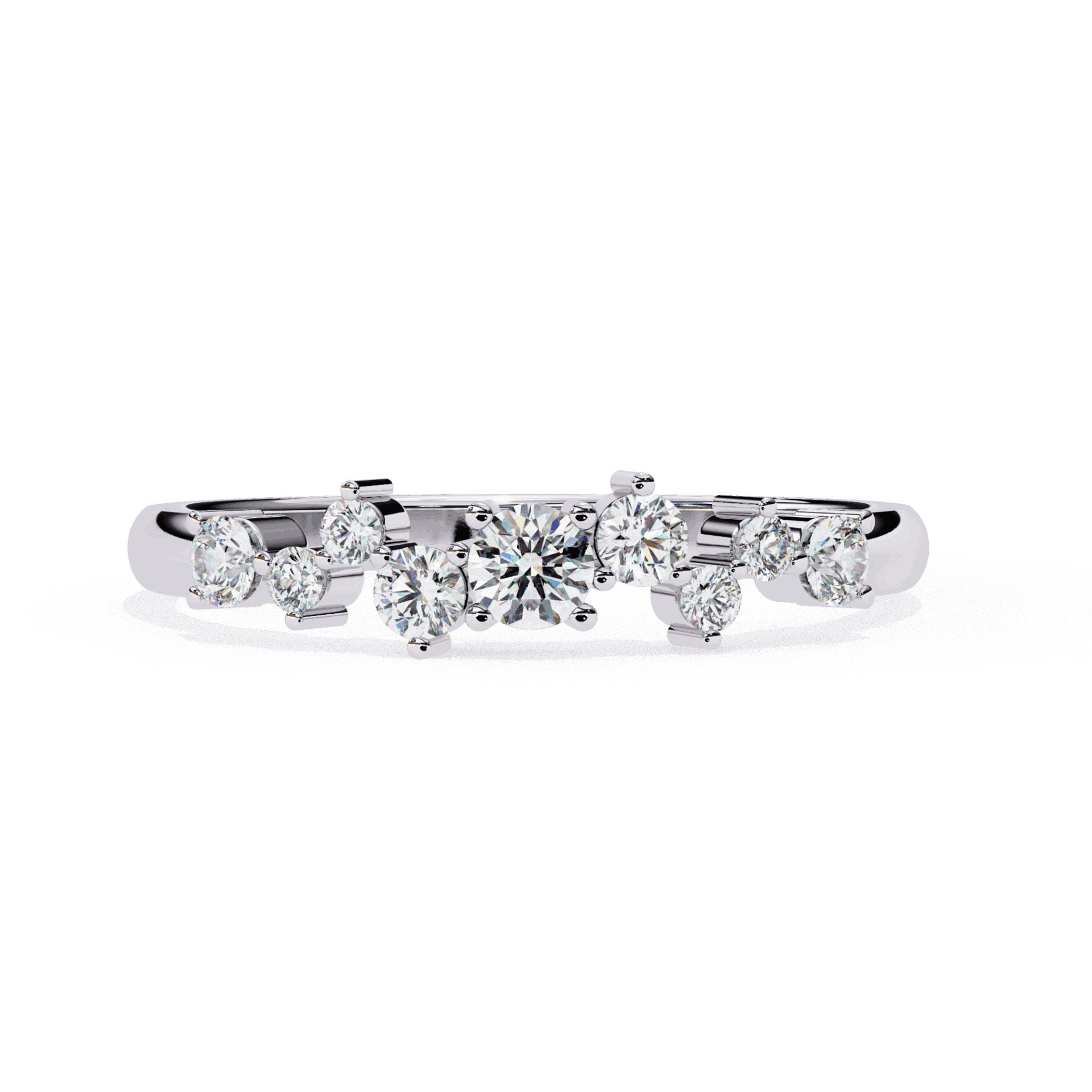 0.25 Carat Round Twilight Band in Moissanite | House of Estara