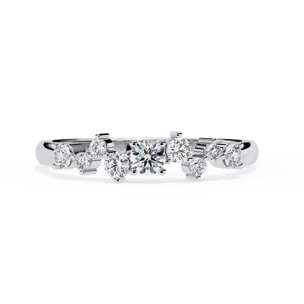 0.25 Carat Round Twilight Band in Moissanite | House of Estara