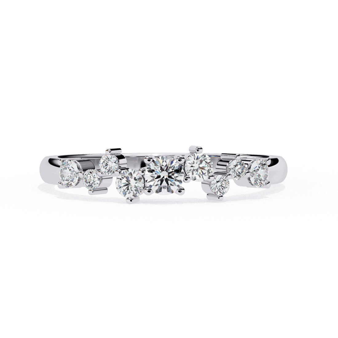 0.25 Carat Round Twilight Band in Moissanite | House of Estara