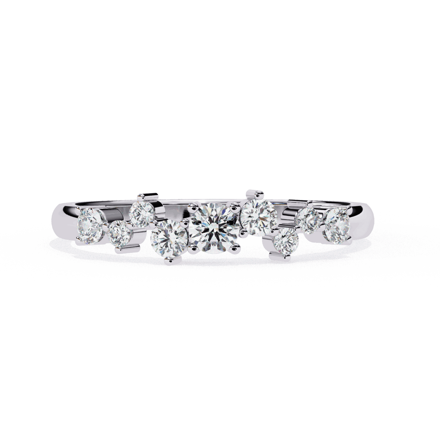 0.25 Carat Round Twilight Band in Moissanite | House of Estara