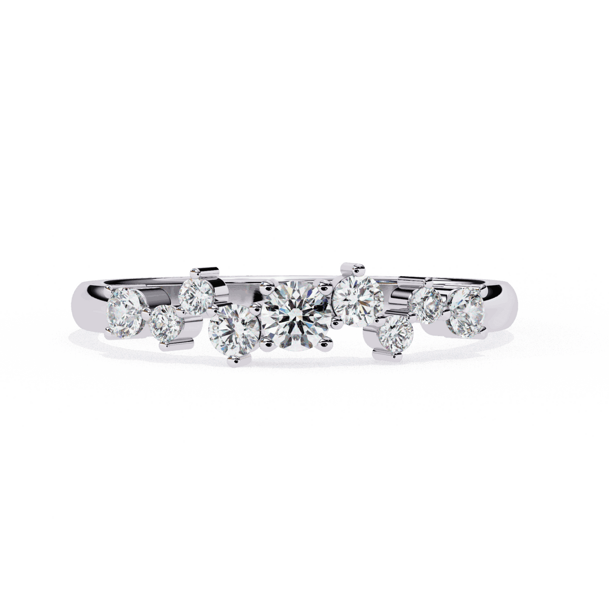 0.25 Carat Round Twilight Band in Moissanite | House of Estara