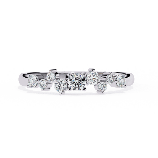 0.25 Carat Round Twilight Band in Moissanite | House of Estara