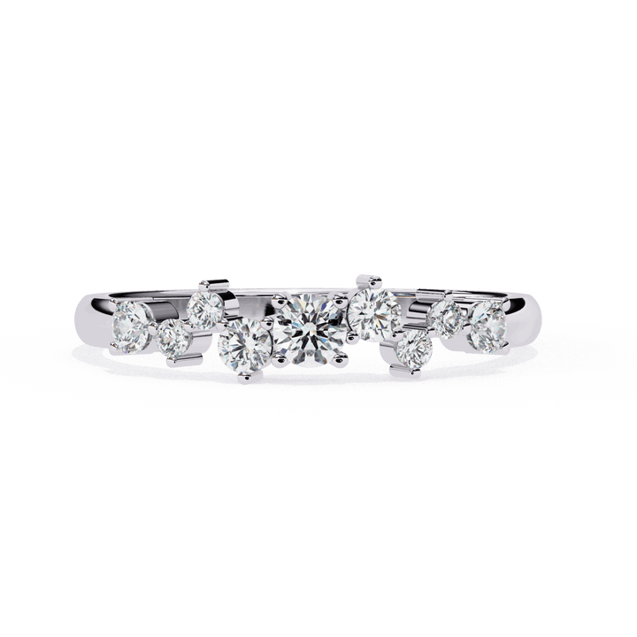 0.25 Carat Round Twilight Band in Moissanite | House of Estara