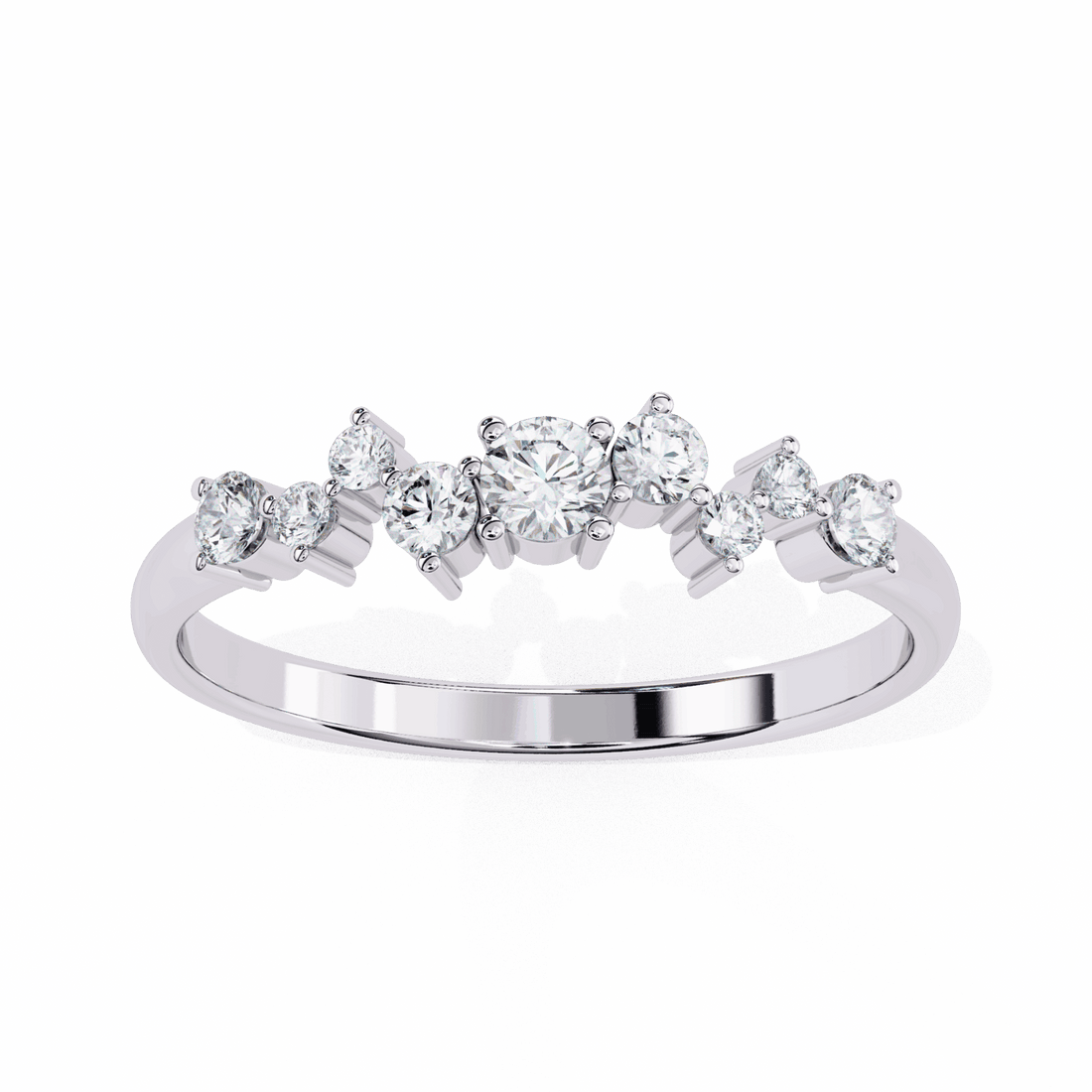 0.25 Carat Round Twilight Band in Moissanite | House of Estara