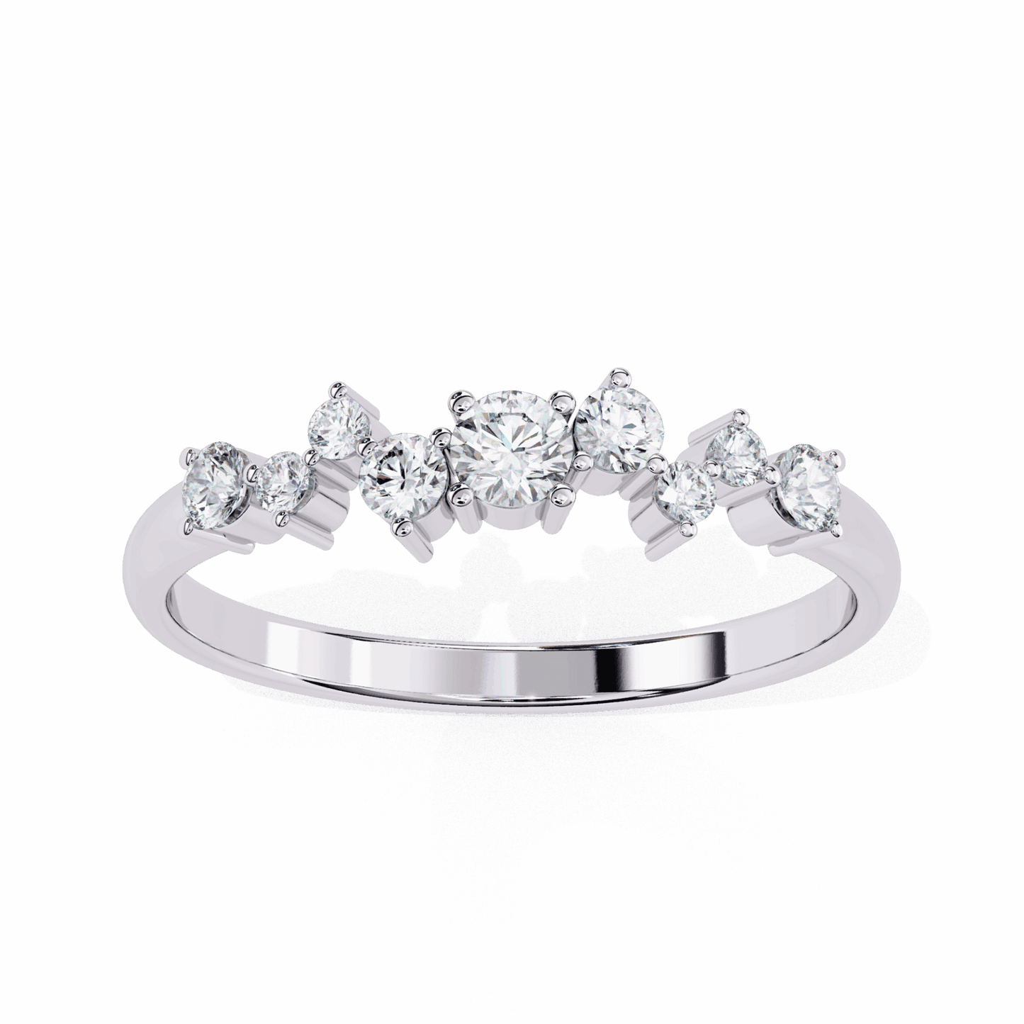 0.25 Carat Round Twilight Band in Moissanite | House of Estara
