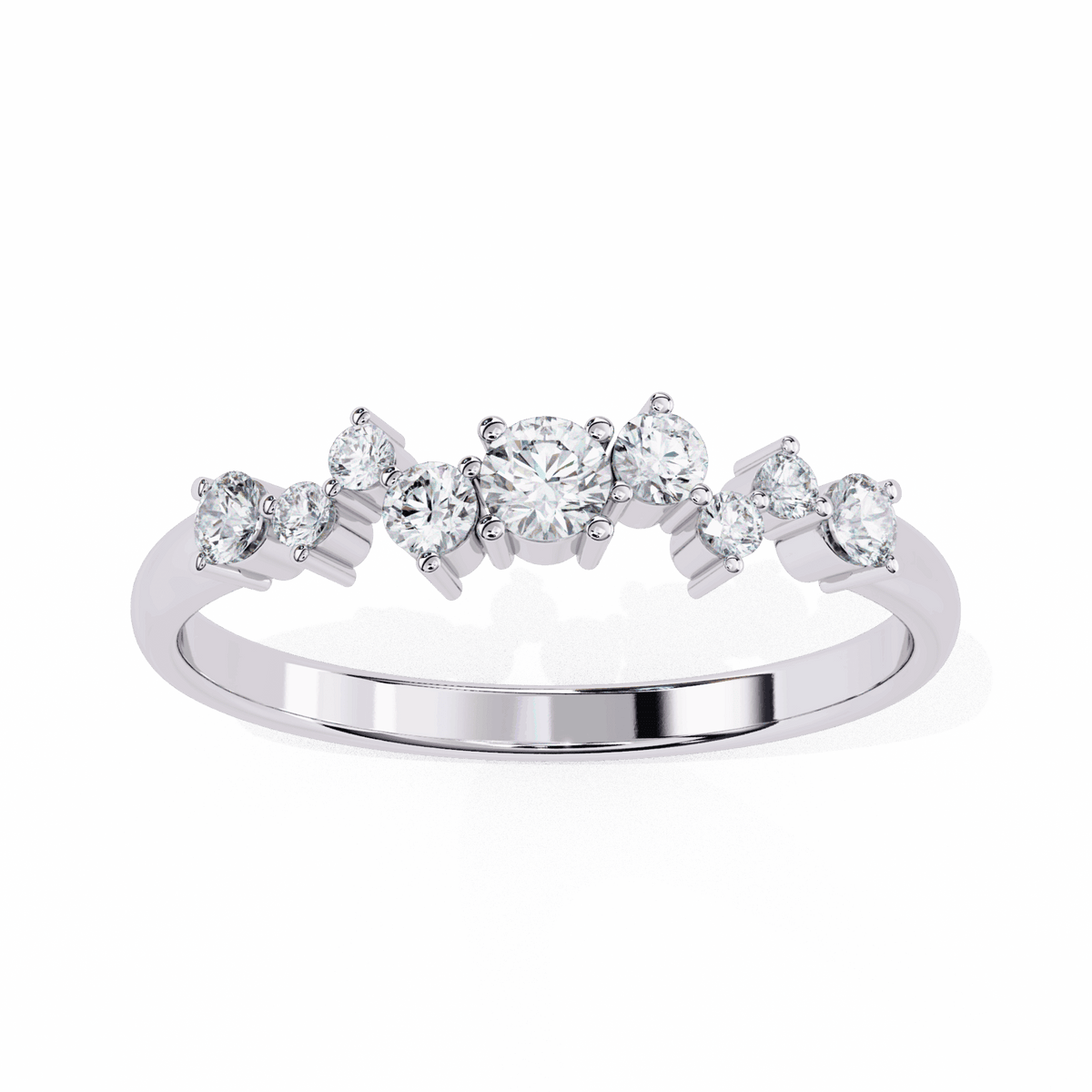 0.25 Carat Round Twilight Band in Moissanite | House of Estara