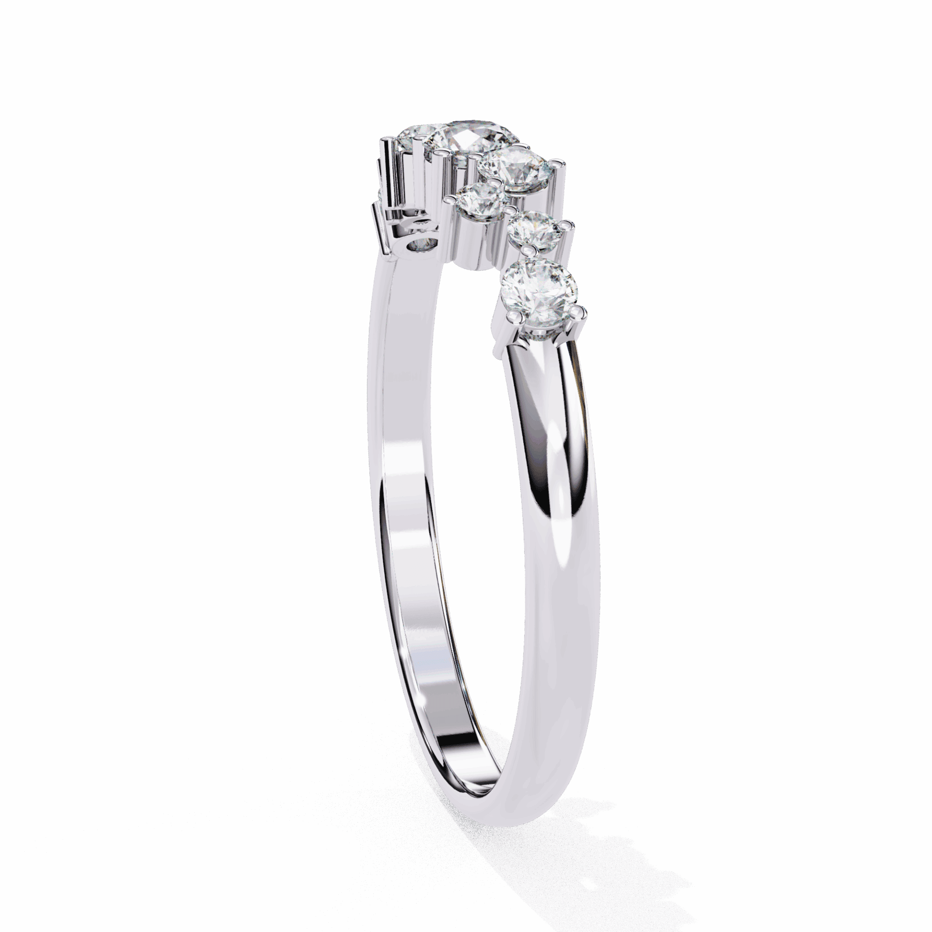 0.25 Carat Round Twilight Band in Moissanite | House of Estara