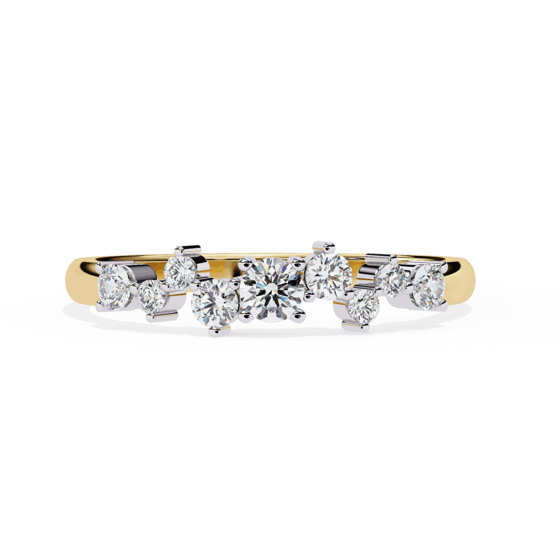 0.25 Carat Round Twilight Band in Moissanite | House of Estara