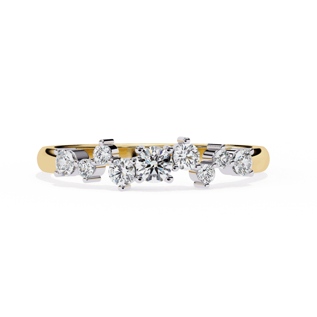 0.25 Carat Round Twilight Band in Moissanite | House of Estara