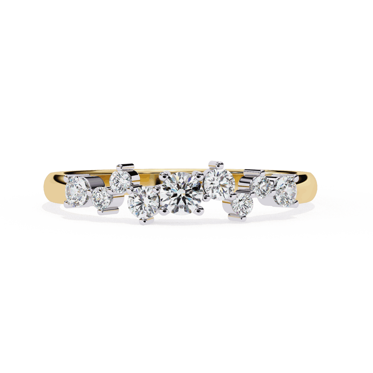 0.25 Carat Round Twilight Band in Moissanite | House of Estara