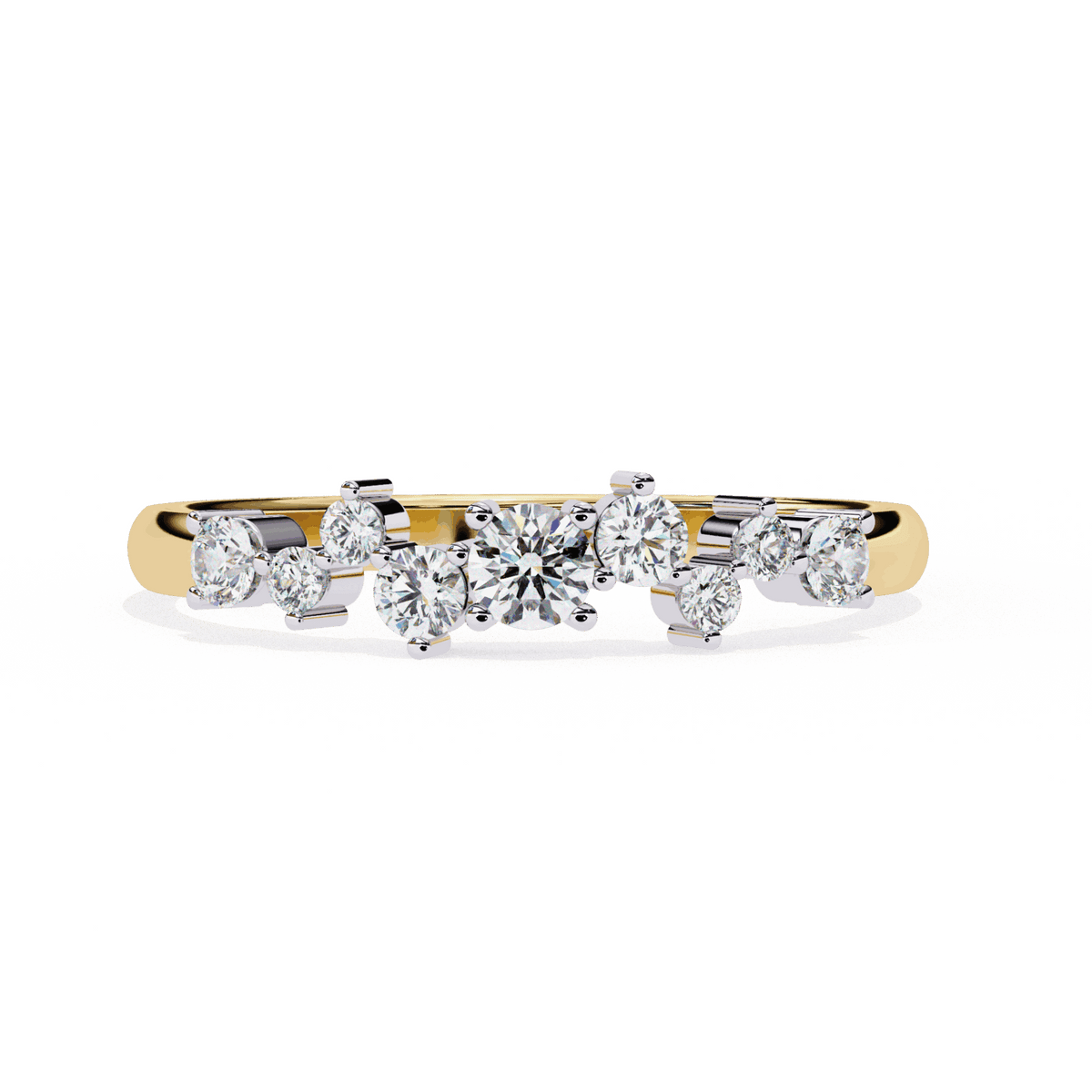 0.25 Carat Round Twilight Band in Moissanite | House of Estara