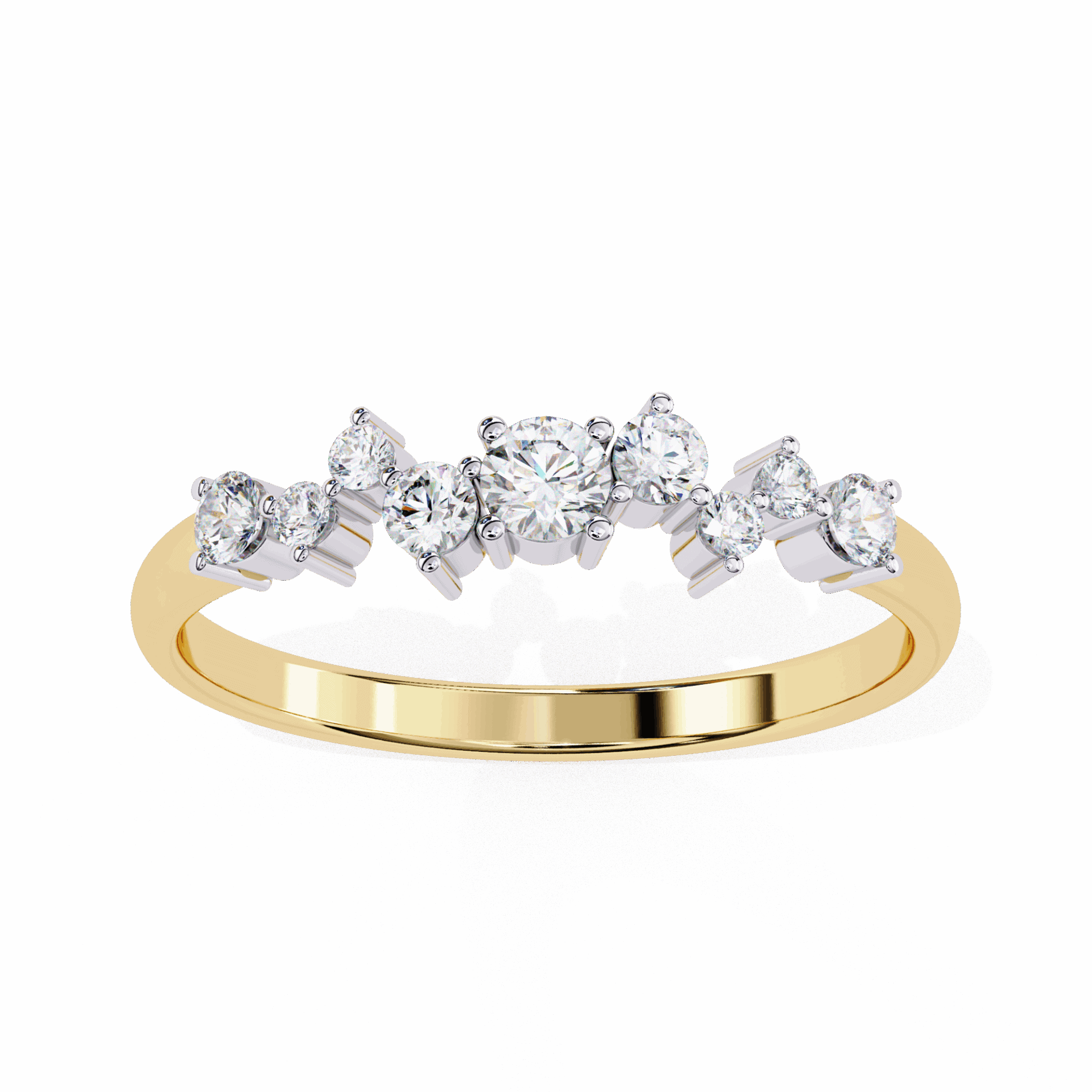 0.25 Carat Round Twilight Band in Moissanite | House of Estara