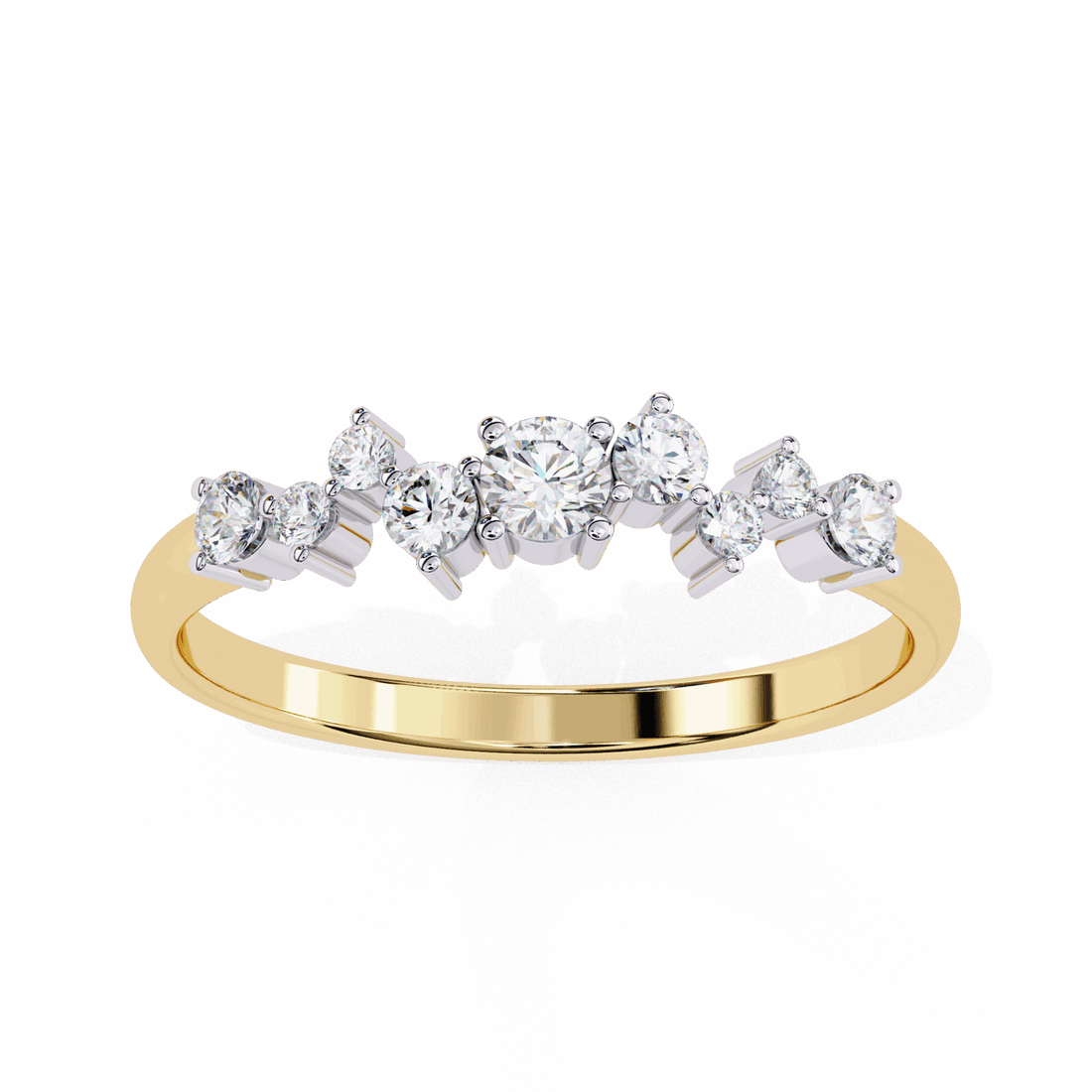 0.25 Carat Round Twilight Band in Moissanite | House of Estara