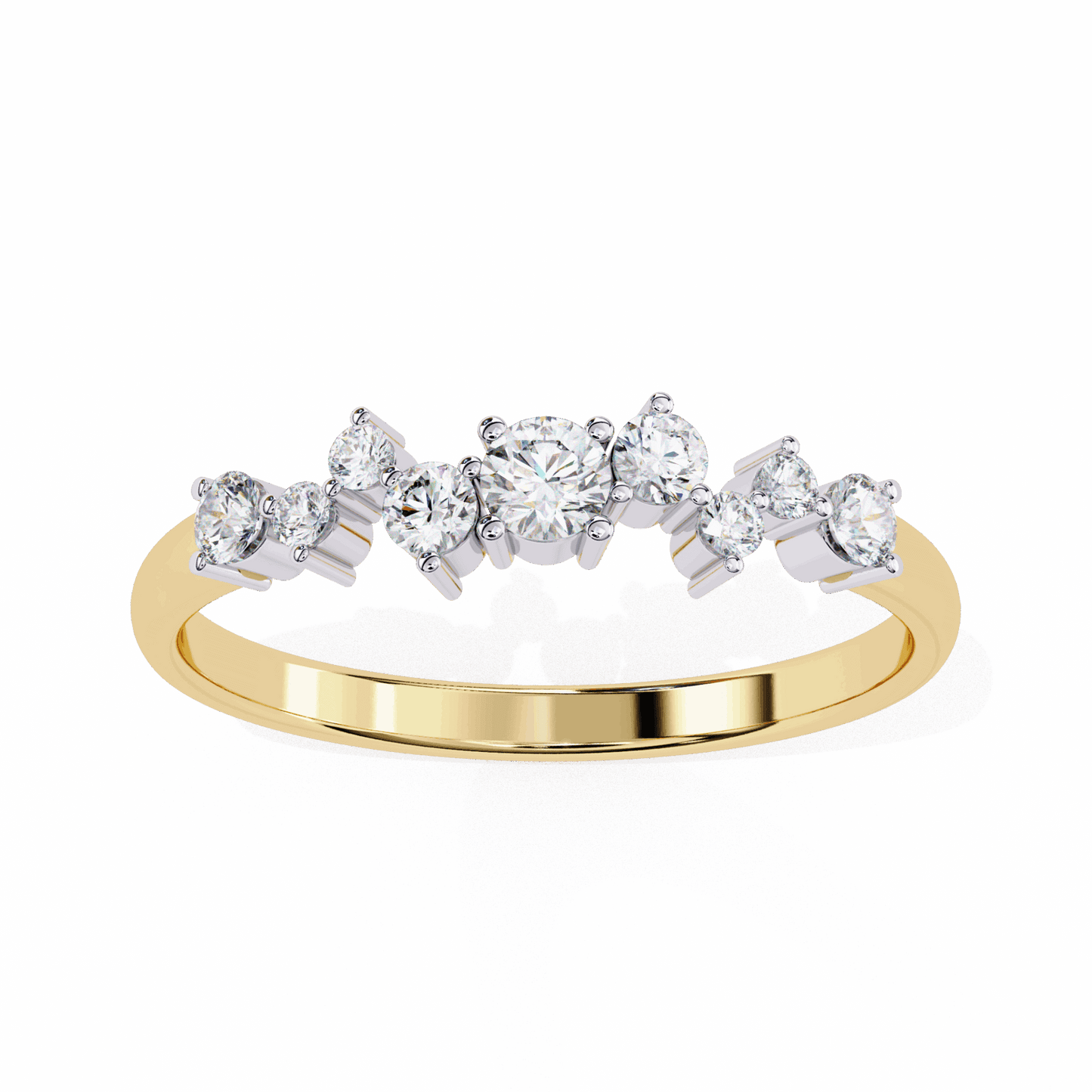 0.25 Carat Round Twilight Band in Moissanite | House of Estara