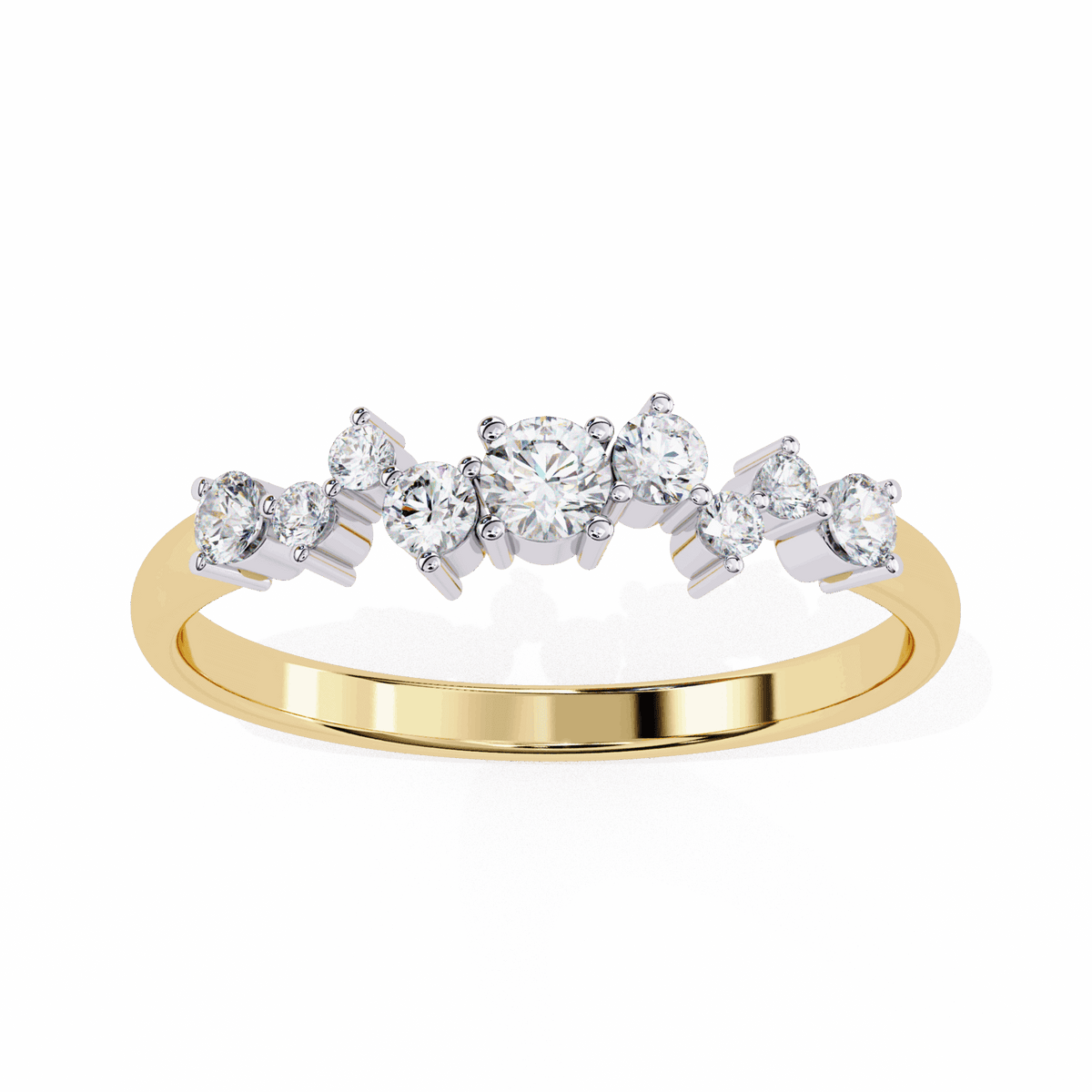 0.25 Carat Round Twilight Band in Moissanite | House of Estara