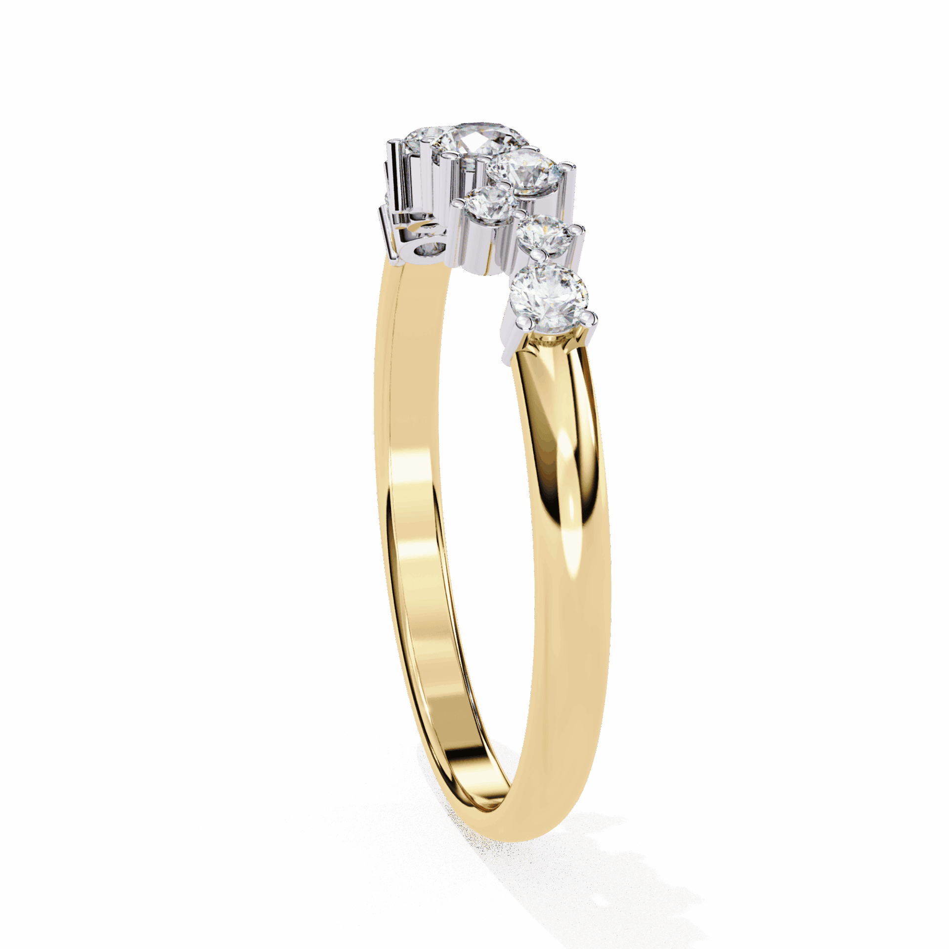 0.25 Carat Round Twilight Band in Moissanite | House of Estara