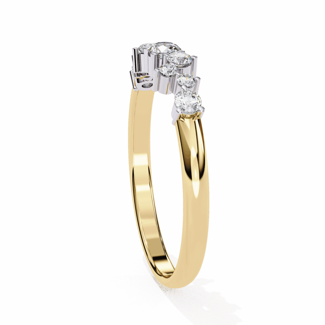 0.25 Carat Round Twilight Band in Moissanite | House of Estara