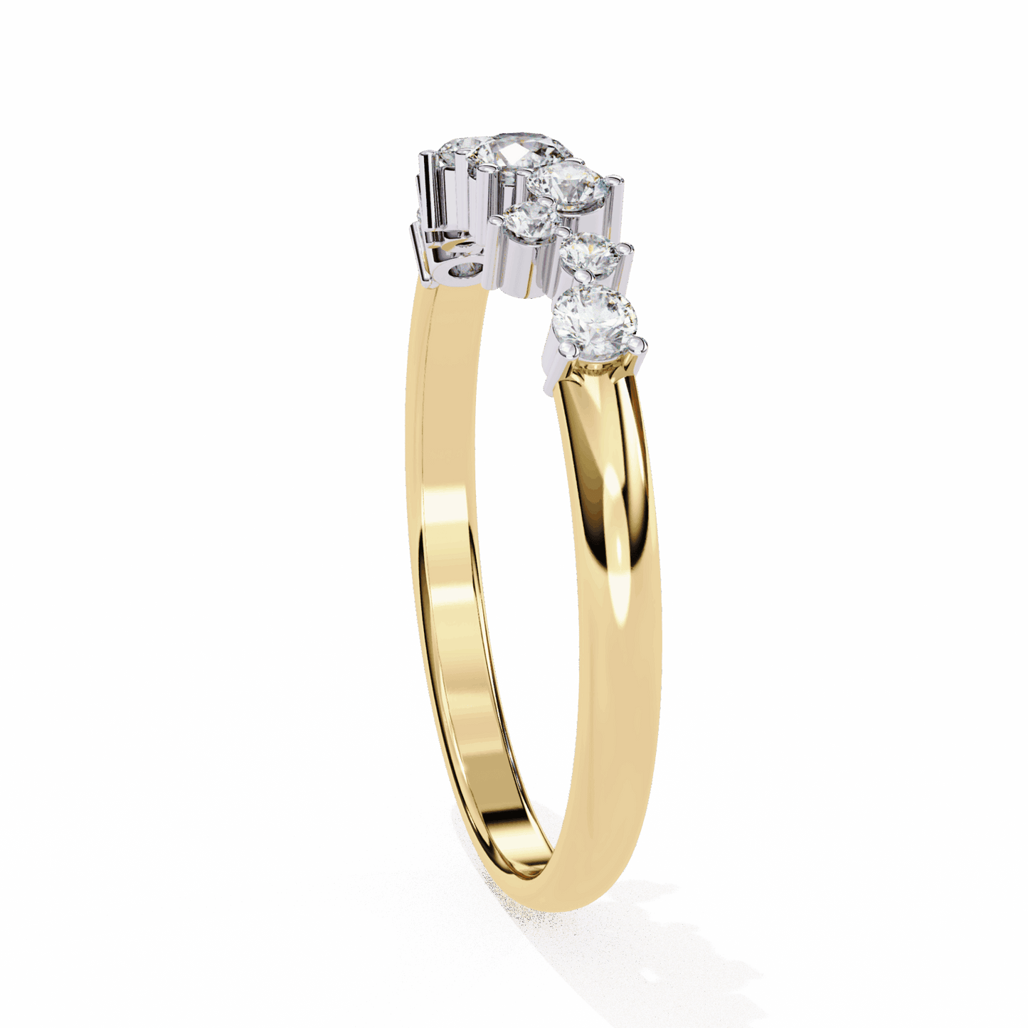 0.25 Carat Round Twilight Band in Moissanite | House of Estara