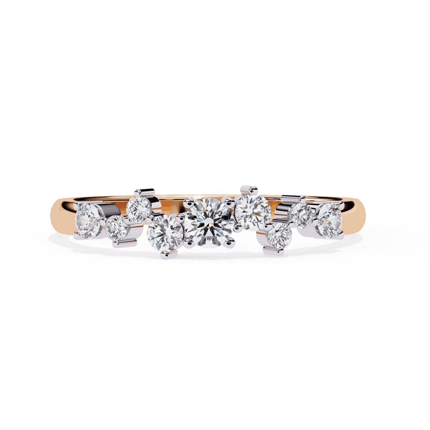 0.25 Carat Round Twilight Band in Moissanite | House of Estara