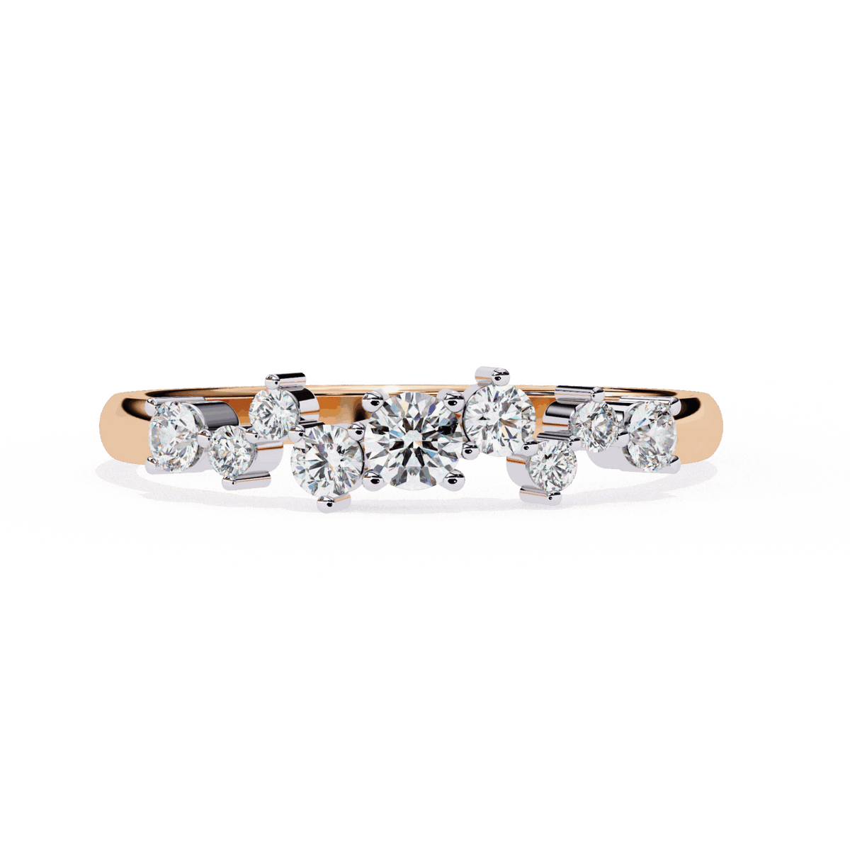 0.25 Carat Round Twilight Band in Moissanite | House of Estara