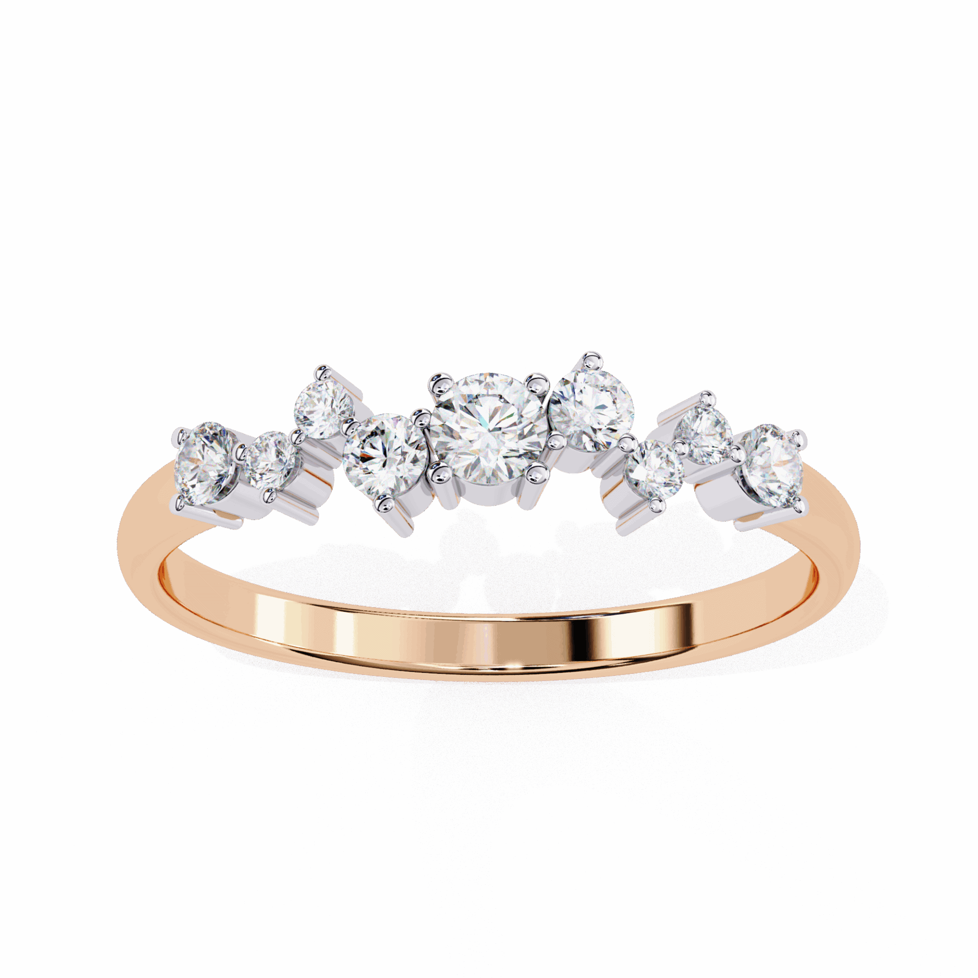 0.25 Carat Round Twilight Band in Moissanite | House of Estara