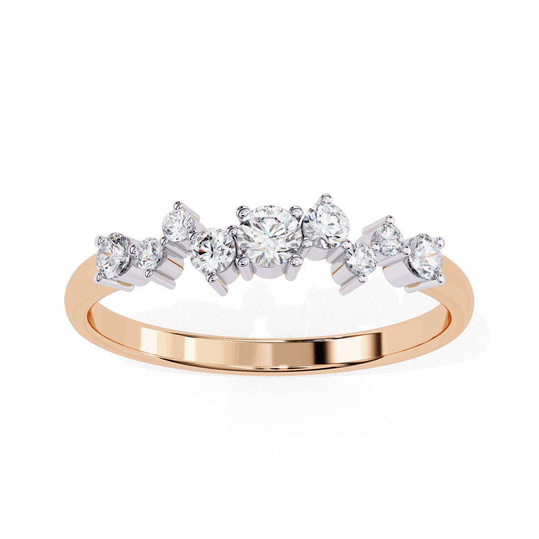 0.25 Carat Round Twilight Band in Moissanite | House of Estara