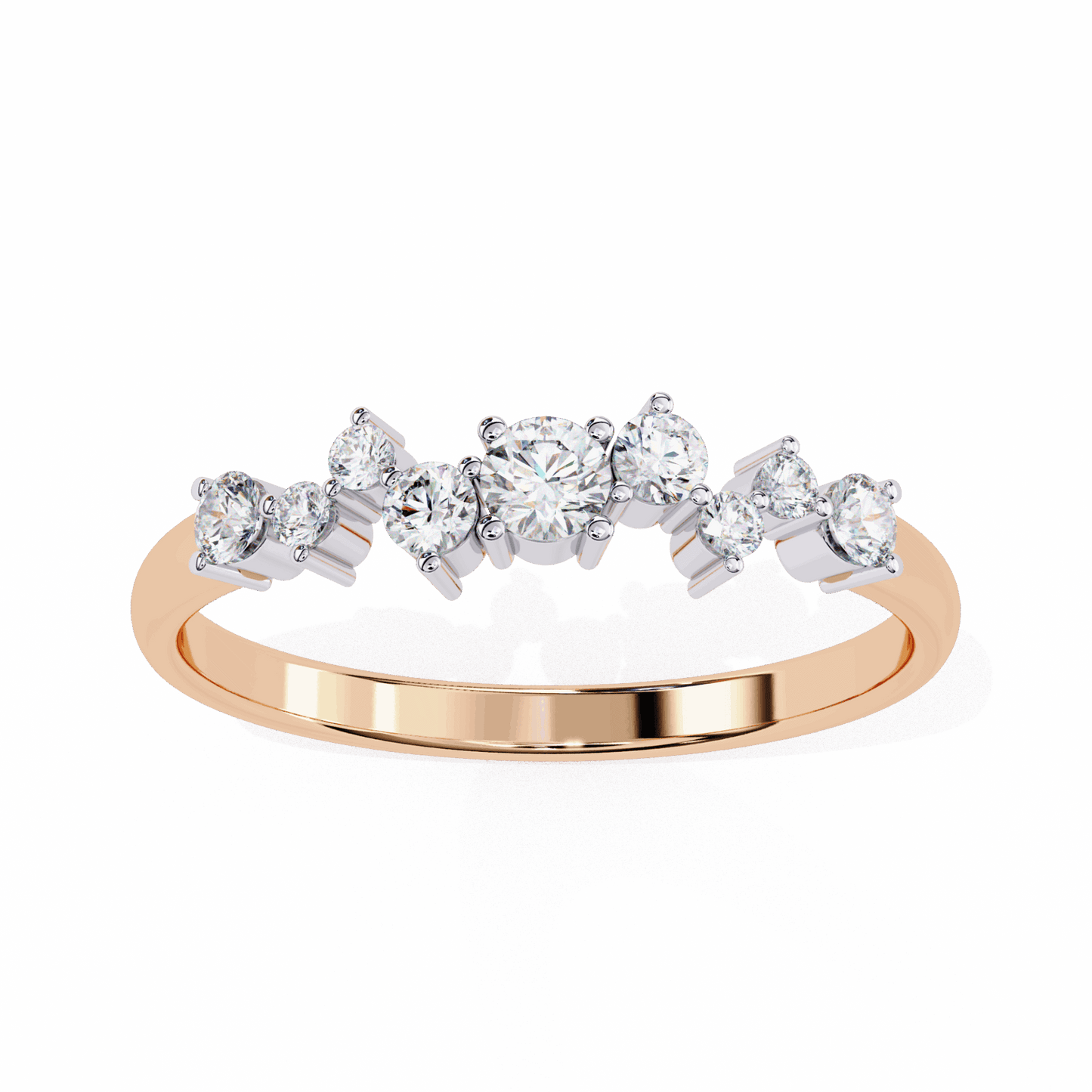 0.25 Carat Round Twilight Band in Moissanite | House of Estara