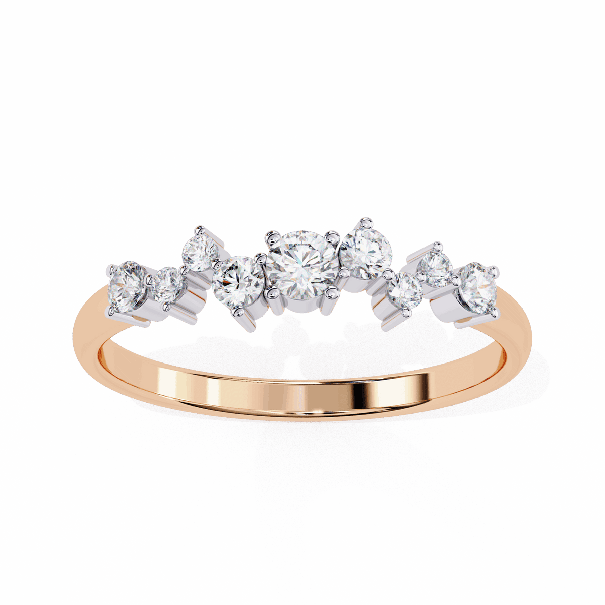 0.25 Carat Round Twilight Band in Moissanite | House of Estara