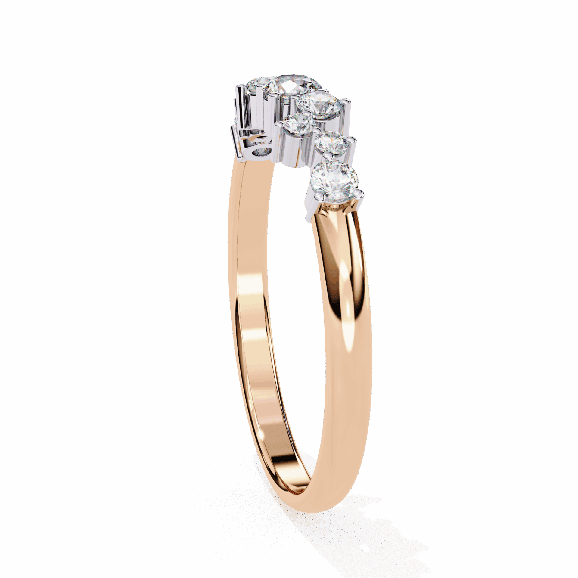 0.25 Carat Round Twilight Band in Moissanite | House of Estara