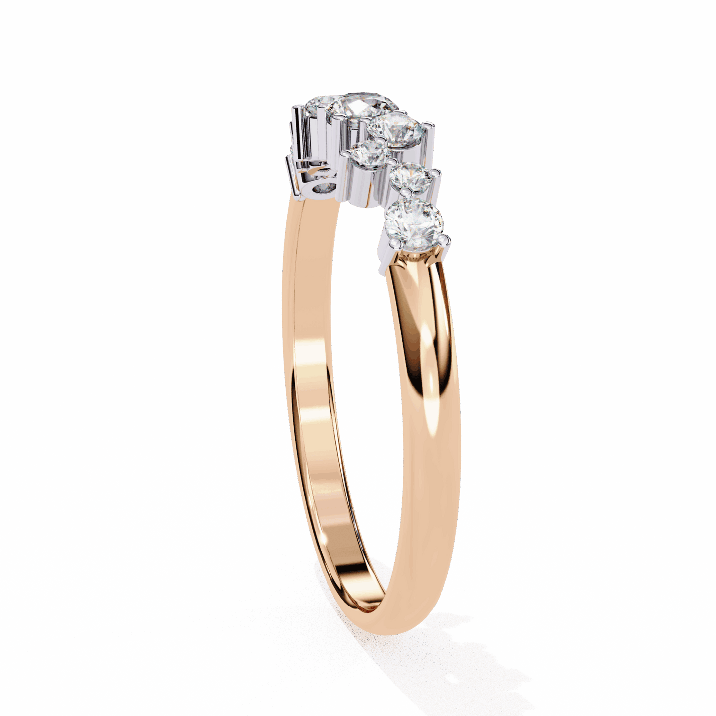 0.25 Carat Round Twilight Band in Moissanite | House of Estara