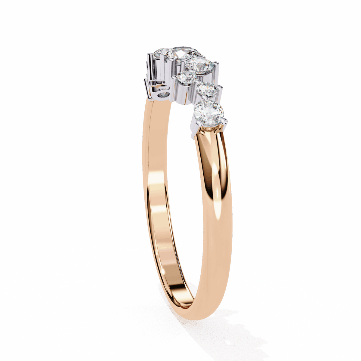 0.25 Carat Round Twilight Band in Moissanite | House of Estara