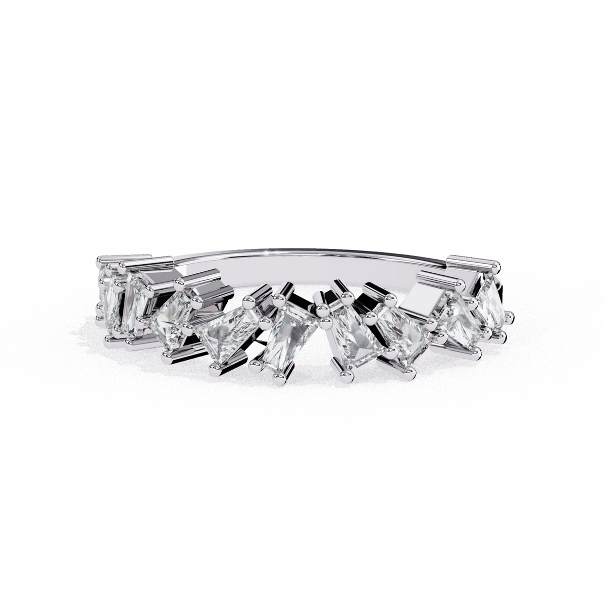 0.5 Carat Baguette Twilight Band in Moissanite | House of Estara