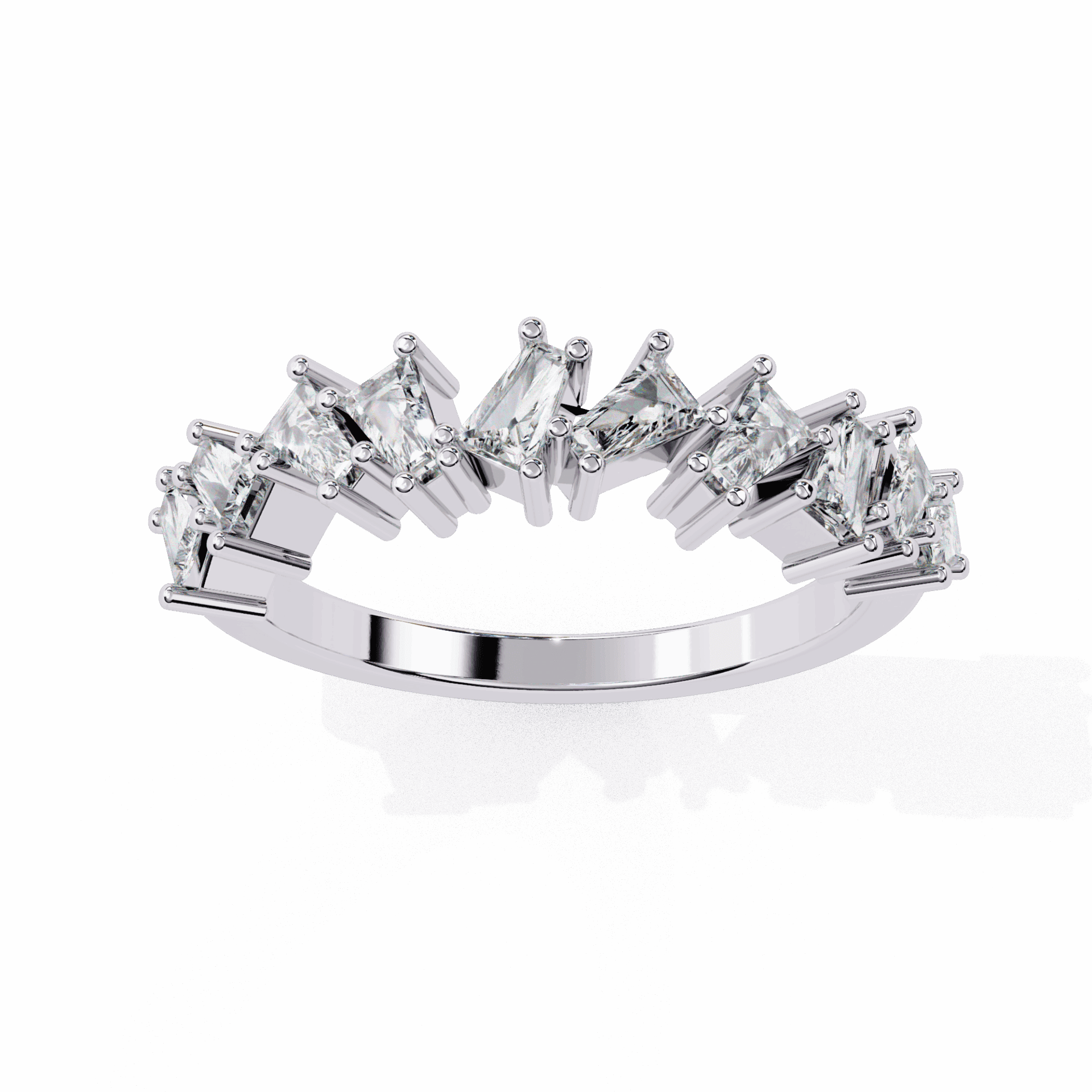 0.5 Carat Baguette Twilight Band in Moissanite | House of Estara