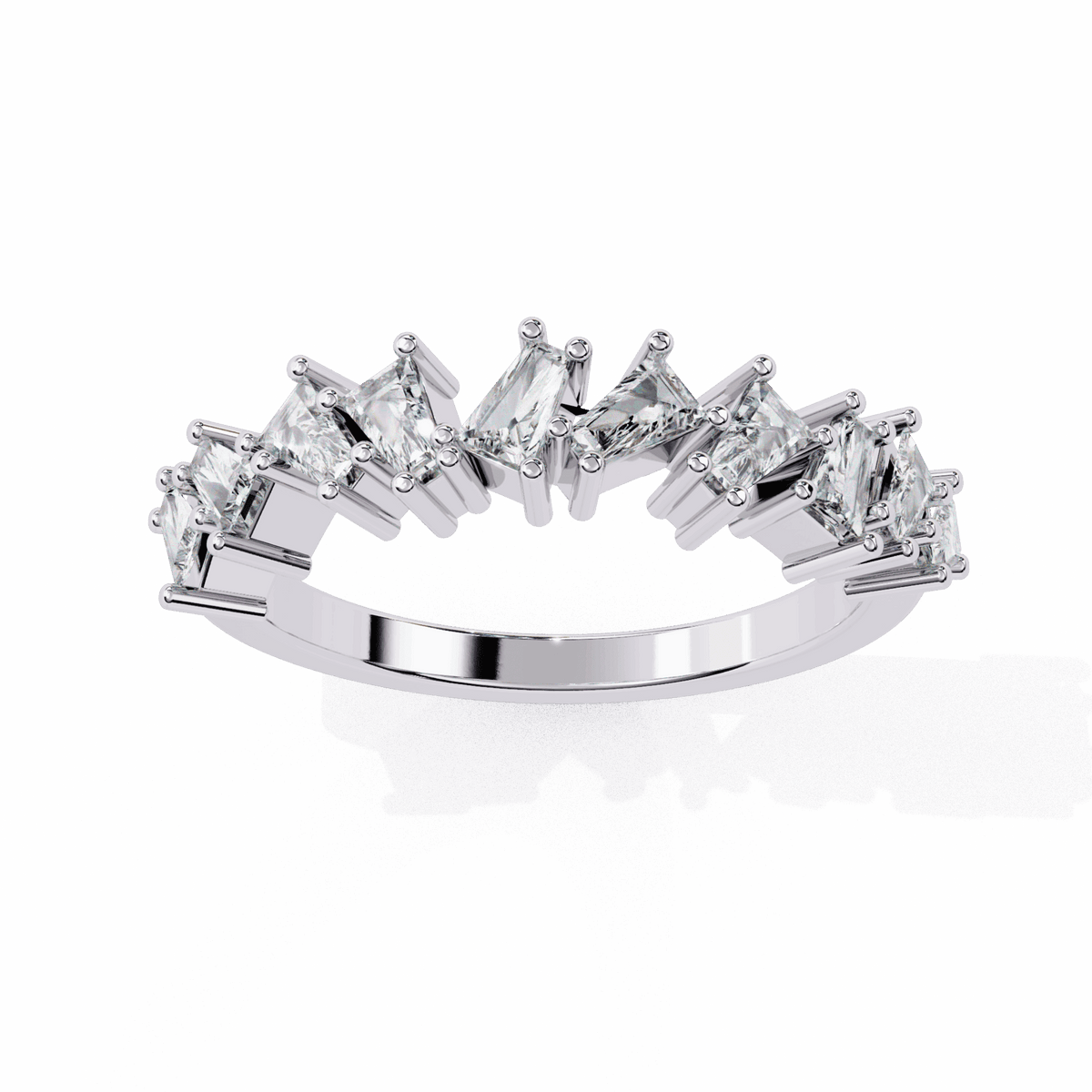 0.5 Carat Baguette Twilight Band in Moissanite | House of Estara