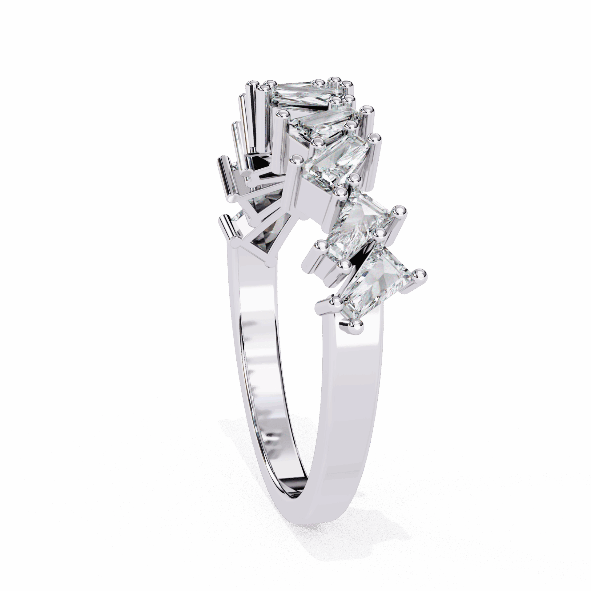 0.5 Carat Baguette Twilight Band in Moissanite | House of Estara
