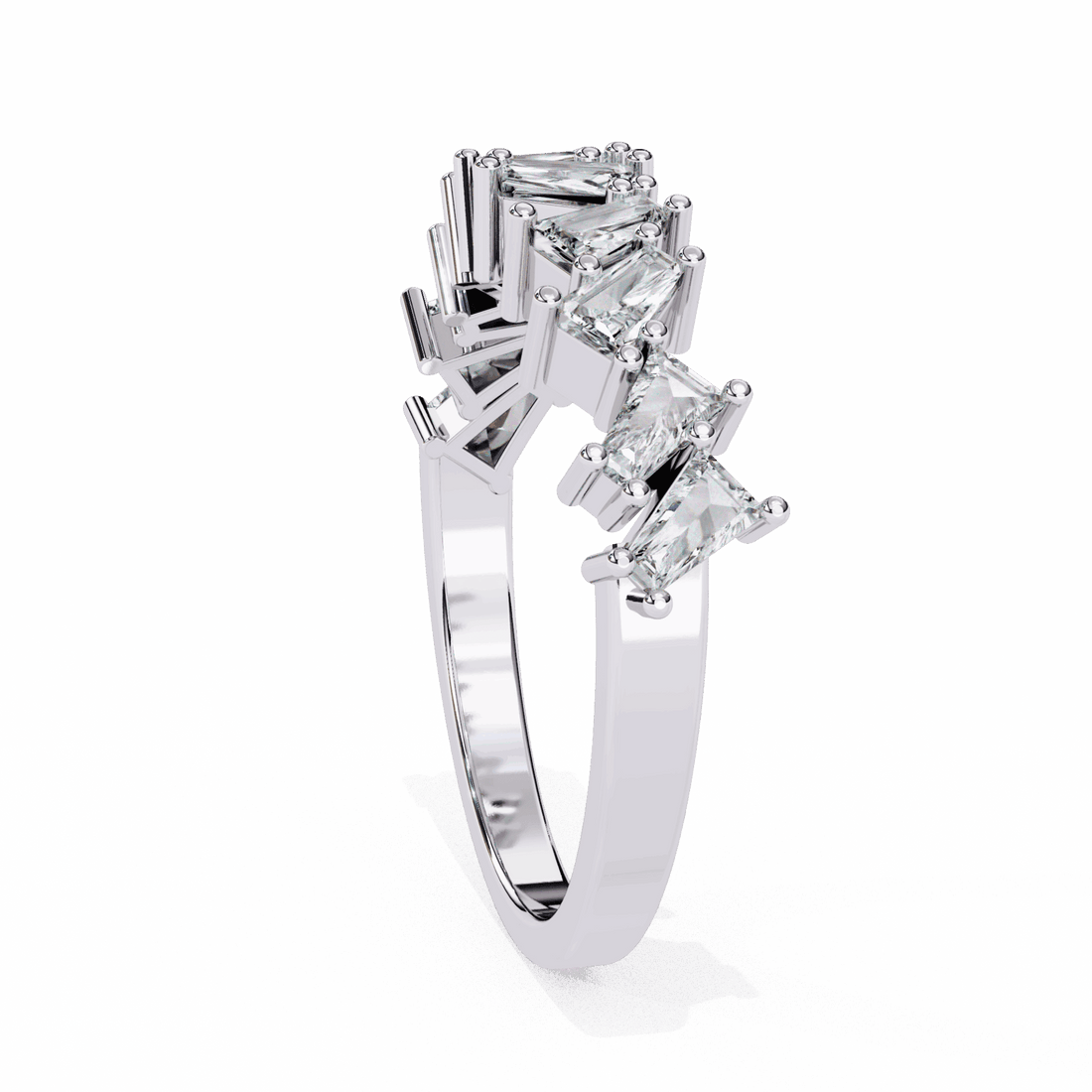 0.5 Carat Baguette Twilight Band in Moissanite | House of Estara