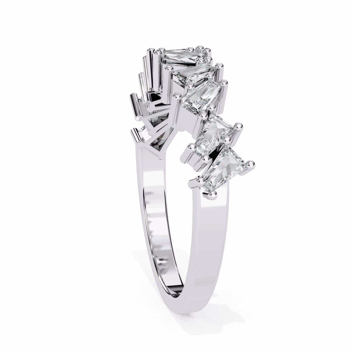 0.5 Carat Baguette Twilight Band in Moissanite | House of Estara