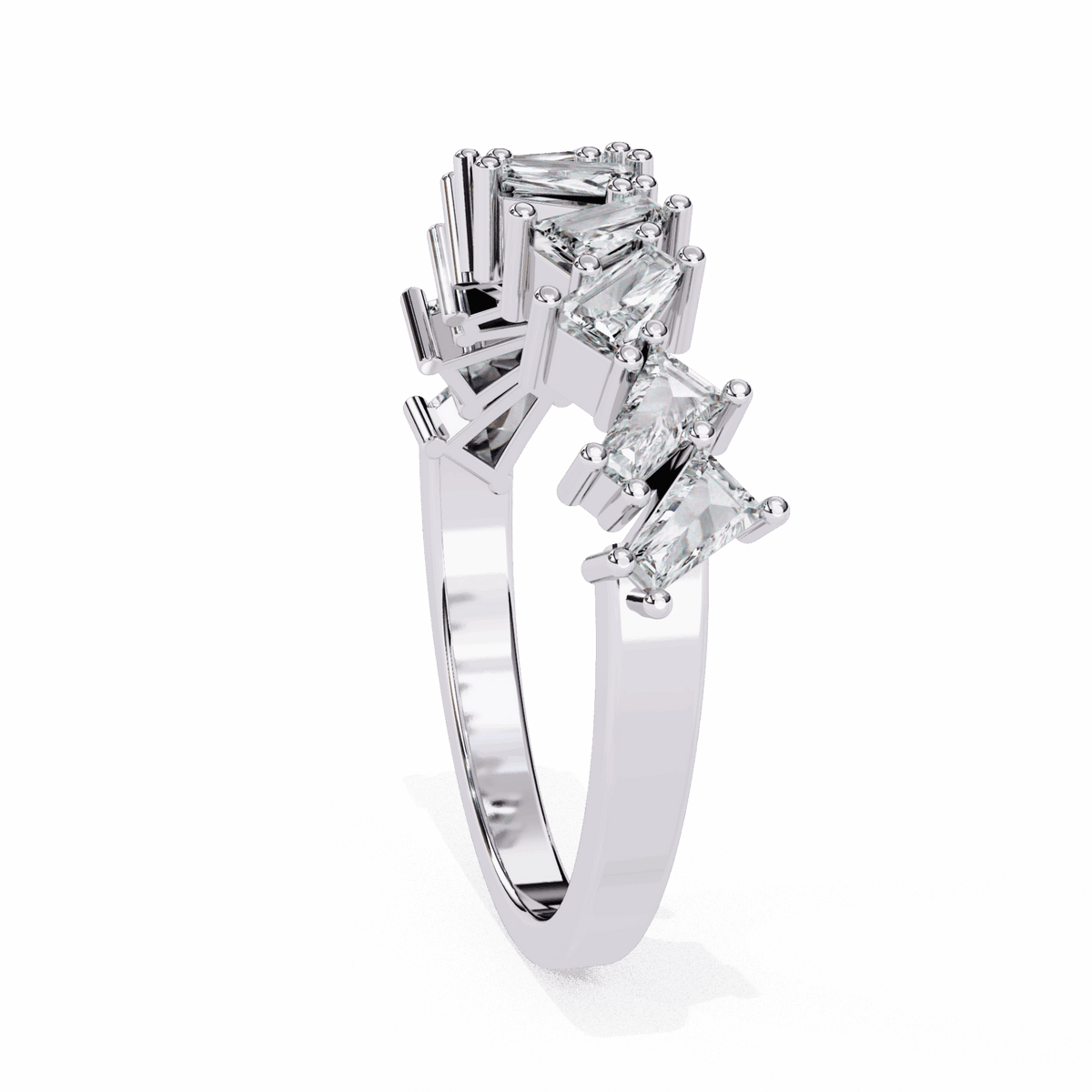0.5 Carat Baguette Twilight Band in Moissanite | House of Estara