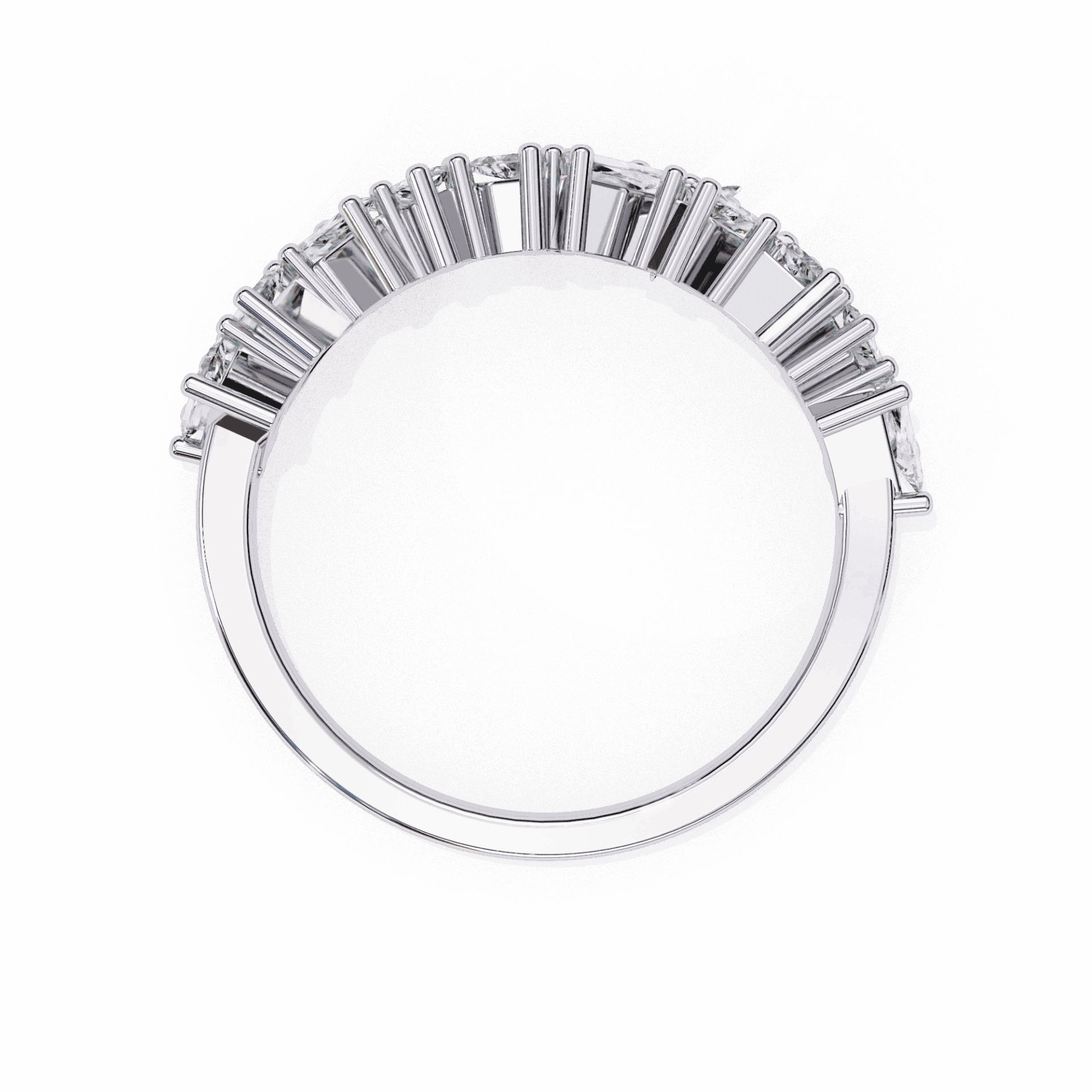 0.5 Carat Baguette Twilight Band in Moissanite | House of Estara