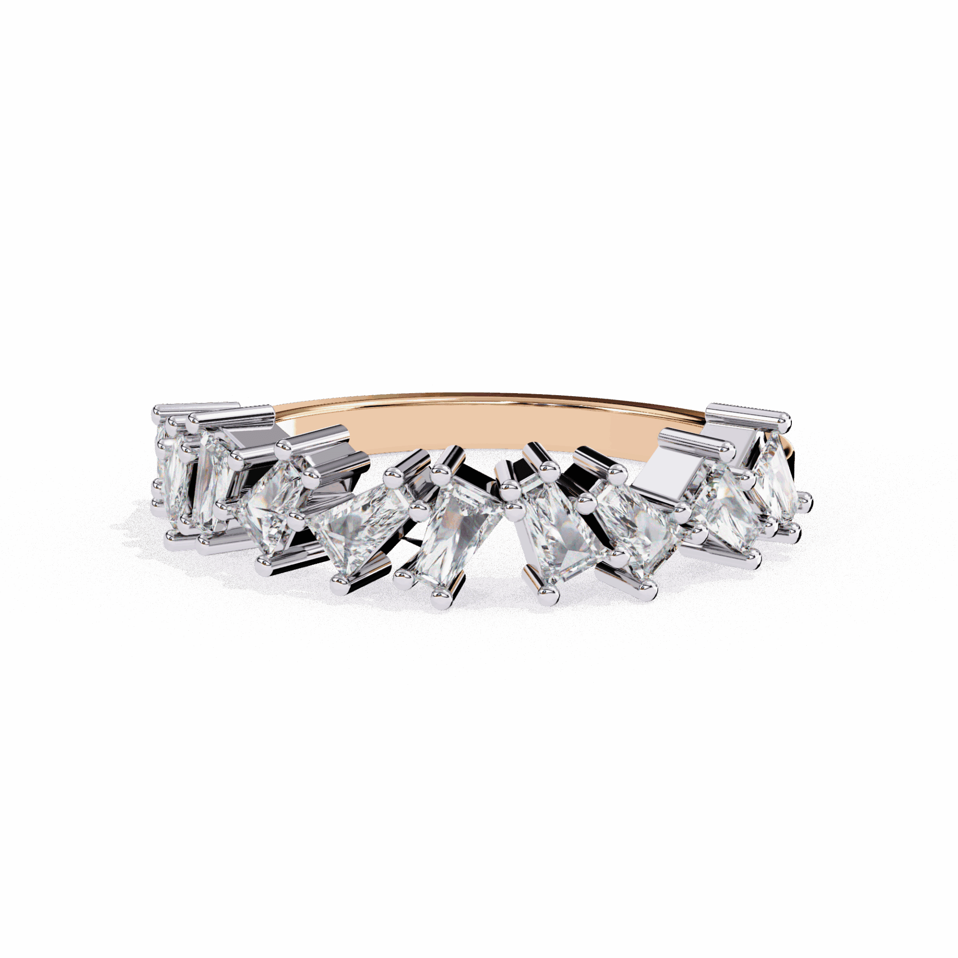 0.5 Carat Baguette Twilight Band in Moissanite | House of Estara